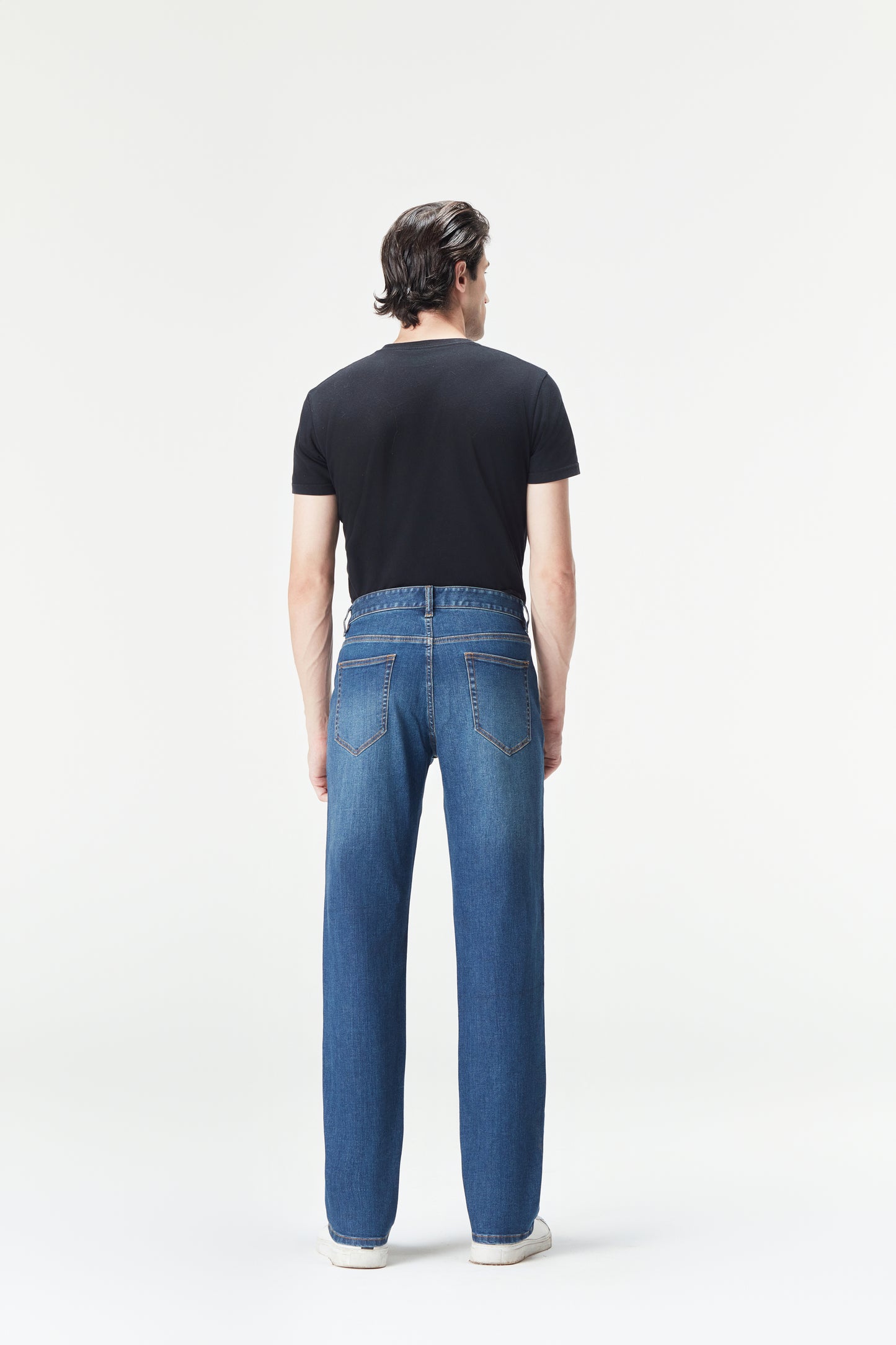 Men's Mid-Blue Fashion Versatile Jeans