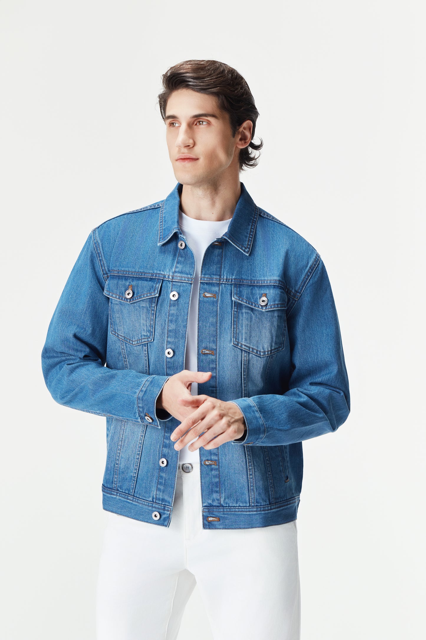 Men's Classic Washed Denim Jacket | Made to Measure