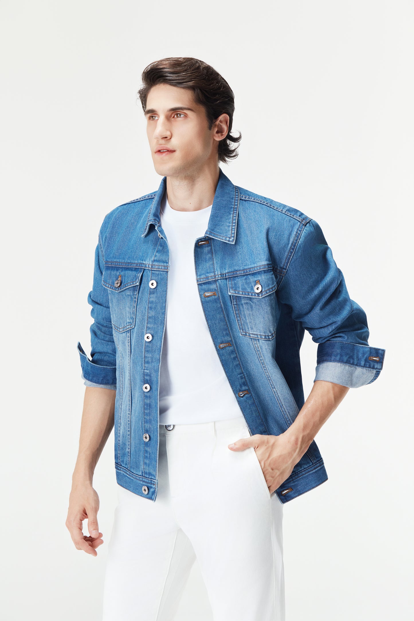 Men's Classic Washed Denim Jacket | Made to Measure